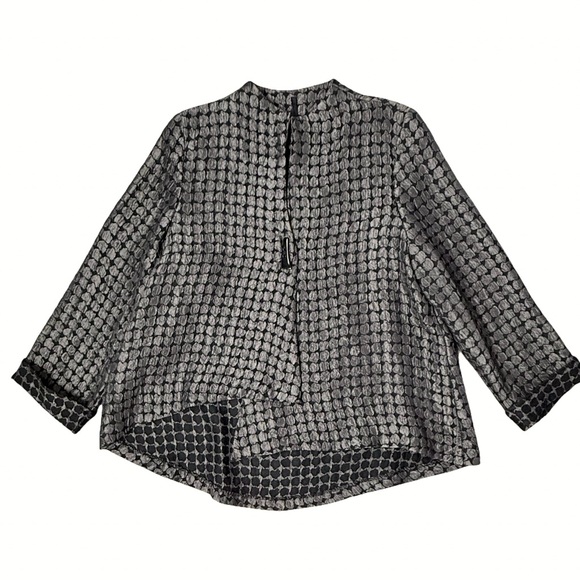 IC Connie K Artsy Asymmetrical Crinkle Cocktail Jacket Lagenlook Swing Party - Picture 2 of 10